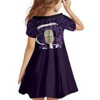 Purple New Zealand Eel Family Matching Tank Maxi Dress and Hawaiian Shirt Aotearoa Maori Tuna With Kotiate Weapon LT14 - Polynesian Pride