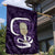 Purple New Zealand Eel Garden Flag Aotearoa Maori Tuna With Kotiate Weapon