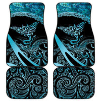 New Zealand Stingray Car Mats Aotearoa Whai With Maori Paua Shell