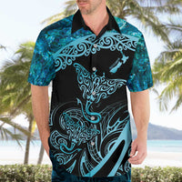 New Zealand Stingray Hawaiian Shirt Aotearoa Whai With Maori Paua Shell LT14 - Polynesian Pride