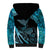 New Zealand Stingray Sherpa Hoodie Aotearoa Whai With Maori Paua Shell