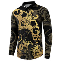 Black And Gold Aotearoa Whai Button Sweatshirt NZ Stingrays Maori Curves Style
