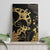 Black And Gold Aotearoa Whai Canvas Wall Art NZ Stingrays Maori Curves Style