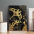 Black And Gold Aotearoa Whai Canvas Wall Art NZ Stingrays Maori Curves Style