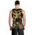 Black And Gold Aotearoa Whai Men Tank Top NZ Stingrays Maori Curves Style