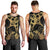 Black And Gold Aotearoa Whai Men Tank Top NZ Stingrays Maori Curves Style