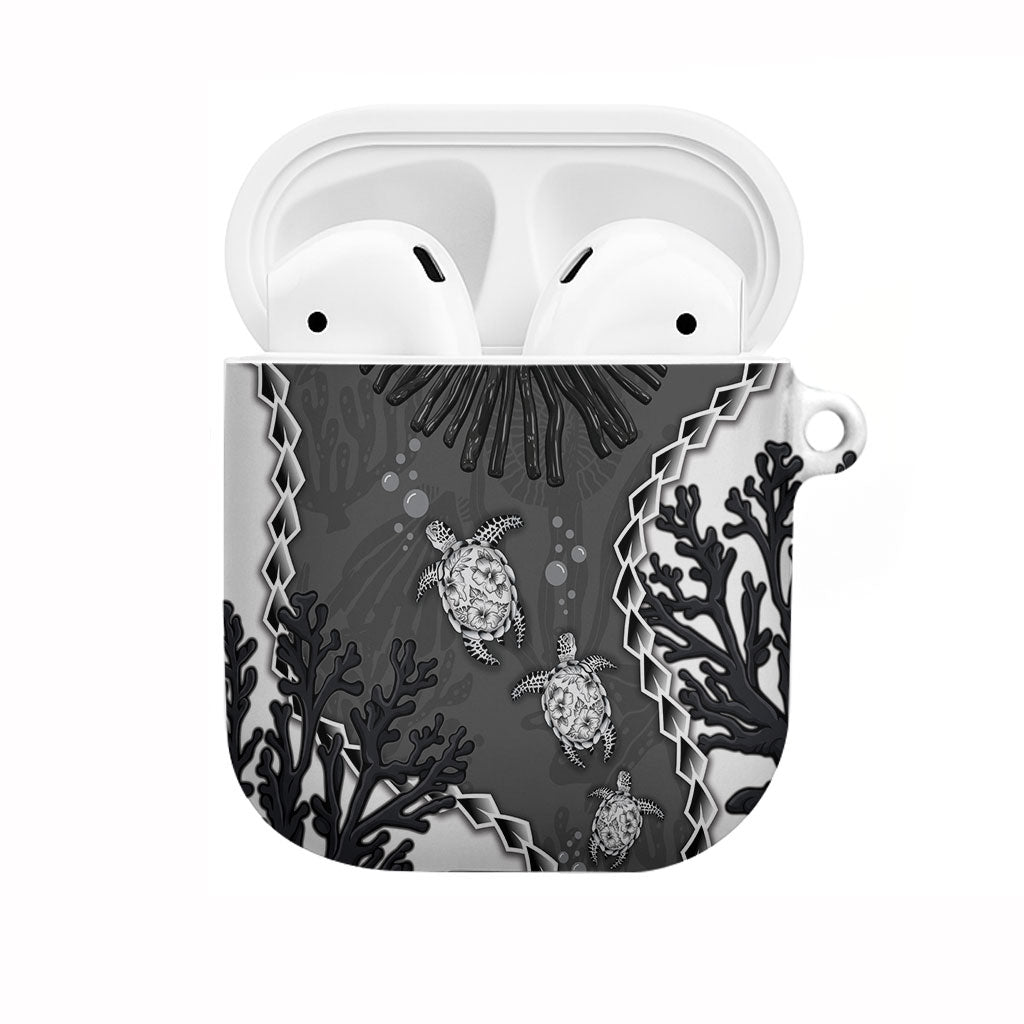 Black Coral Hawaii AirPods Case Ekaha Ku Moana Honu Sea Turtle