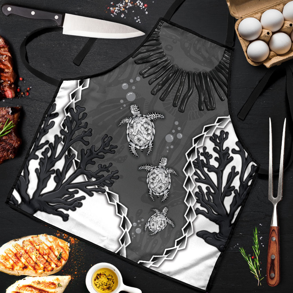 Black Coral Hawaii Apron Ekaha Ku Moana Honu Sea Turtle