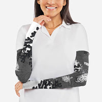 Personalized Black Coral Hawaii Arm Sleeves Ekaha Ku Moana Honu Sea Turtle