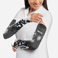 Personalized Black Coral Hawaii Arm Sleeves Ekaha Ku Moana Honu Sea Turtle