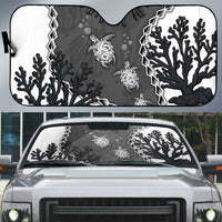 Black Coral Hawaii Auto Sun Shade Ekaha Ku Moana Honu Sea Turtle