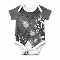Personalized Black Coral Hawaii Baby Onesie Ekaha Ku Moana Honu Sea Turtle