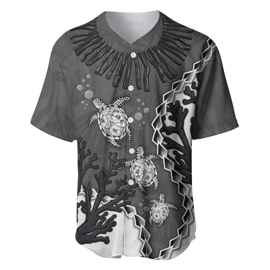 Personalized Black Coral Hawaii Baseball Jersey Ekaha Ku Moana Honu Sea Turtle