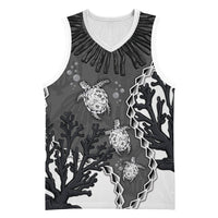 Personalized Black Coral Hawaii Basketball Jersey Ekaha Ku Moana Honu Sea Turtle