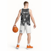 Personalized Black Coral Hawaii Basketball Jersey Ekaha Ku Moana Honu Sea Turtle