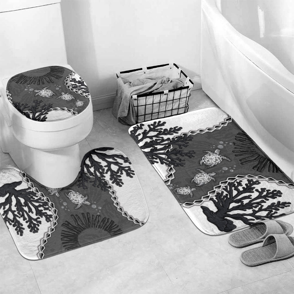 Black Coral Hawaii Bathroom Set Ekaha Ku Moana Honu Sea Turtle