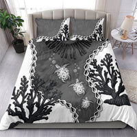 Black Coral Hawaii Bedding Set Ekaha Ku Moana Honu Sea Turtle