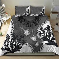 Black Coral Hawaii Bedding Set Ekaha Ku Moana Honu Sea Turtle