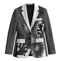 Personalized Black Coral Hawaii Blazer Ekaha Ku Moana Honu Sea Turtle