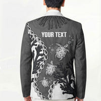 Personalized Black Coral Hawaii Blazer Ekaha Ku Moana Honu Sea Turtle