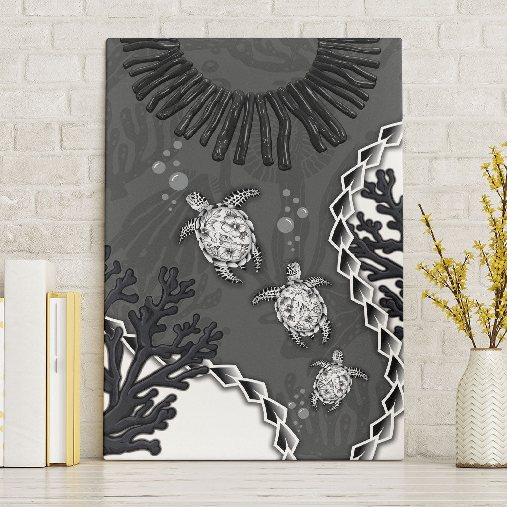 Black Coral Hawaii Canvas Wall Art Ekaha Ku Moana Honu Sea Turtle