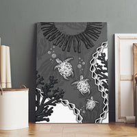 Black Coral Hawaii Canvas Wall Art Ekaha Ku Moana Honu Sea Turtle