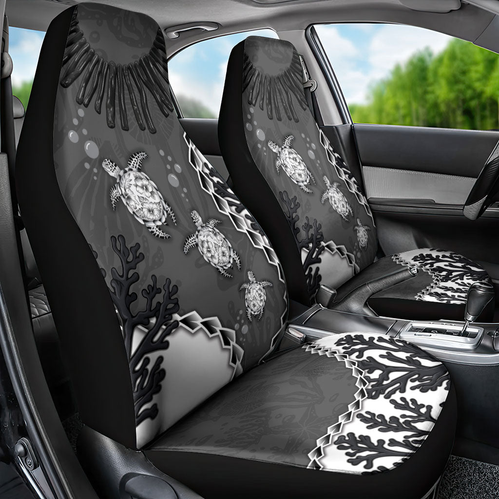 Black Coral Hawaii Car Seat Cover Ekaha Ku Moana Honu Sea Turtle