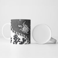Personalized Black Coral Hawaii Ceramic Mug Ekaha Ku Moana Honu Sea Turtle
