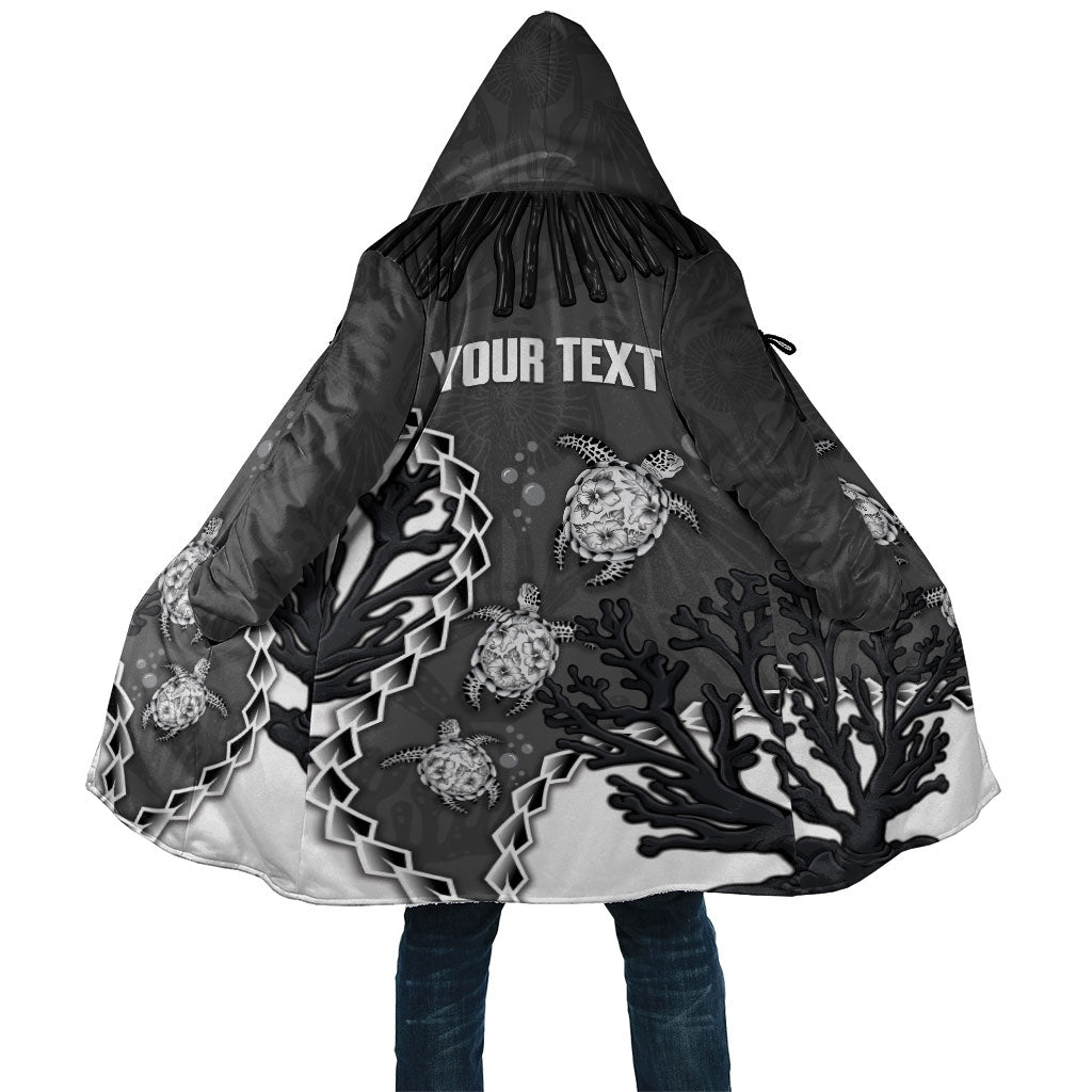 Personalized Black Coral Hawaii Cloak Ekaha Ku Moana Honu Sea Turtle