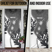 Personalized Black Coral Hawaii Door Cover Ekaha Ku Moana Honu Sea Turtle