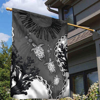 Black Coral Hawaii Garden Flag Ekaha Ku Moana Honu Sea Turtle