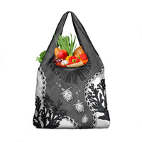 Black Coral Hawaii Grocery Bag Ekaha Ku Moana Honu Sea Turtle