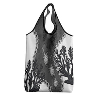 Black Coral Hawaii Grocery Bag Ekaha Ku Moana Honu Sea Turtle