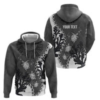 Personalized Black Coral Hawaii Hoodie Ekaha Ku Moana Honu Sea Turtle