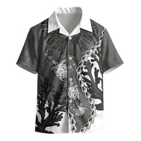Personalized Black Coral Hawaii Kid Hawaiian Shirt Ekaha Ku Moana Honu Sea Turtle