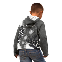 Personalized Black Coral Hawaii Kid Hoodie Ekaha Ku Moana Honu Sea Turtle