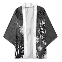 Personalized Black Coral Hawaii Kimono Ekaha Ku Moana Honu Sea Turtle