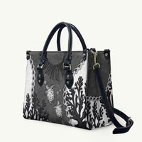 Black Coral Hawaii Leather Bag Ekaha Ku Moana Honu Sea Turtle