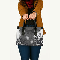 Black Coral Hawaii Leather Bag Ekaha Ku Moana Honu Sea Turtle