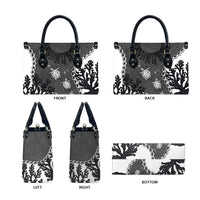 Black Coral Hawaii Leather Bag Ekaha Ku Moana Honu Sea Turtle