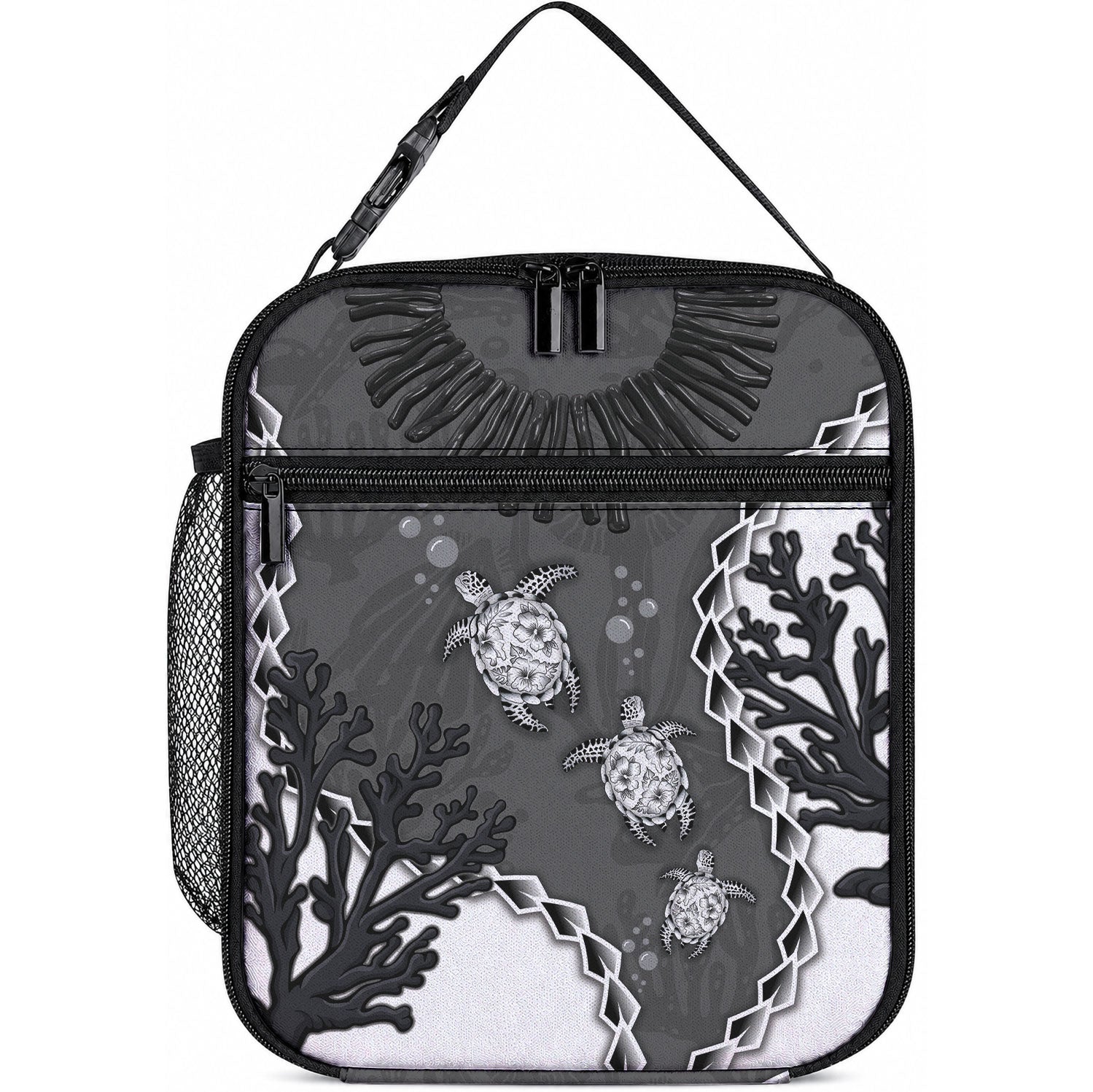 Black Coral Hawaii Lunch Bag Ekaha Ku Moana Honu Sea Turtle