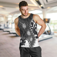 Personalized Black Coral Hawaii Men Tank Top Ekaha Ku Moana Honu Sea Turtle