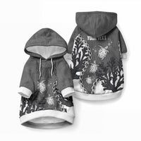 Personalized Black Coral Hawaii Pet Hoodie Ekaha Ku Moana Honu Sea Turtle