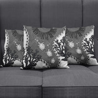 Black Coral Hawaii Pillow Cover Ekaha Ku Moana Honu Sea Turtle
