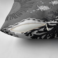 Black Coral Hawaii Pillow Cover Ekaha Ku Moana Honu Sea Turtle