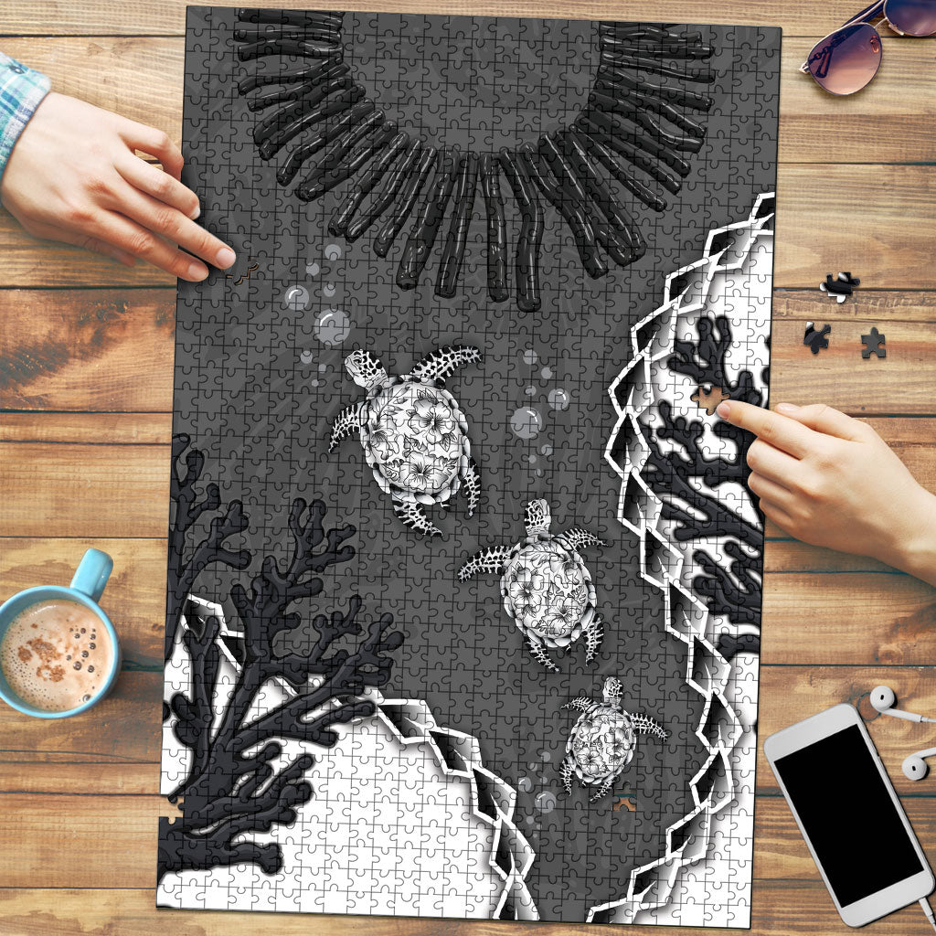 Black Coral Hawaii Puzzle Ekaha Ku Moana Honu Sea Turtle