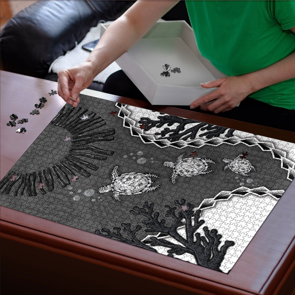 Black Coral Hawaii Puzzle Ekaha Ku Moana Honu Sea Turtle