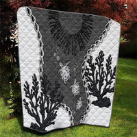 Black Coral Hawaii Quilt Ekaha Ku Moana Honu Sea Turtle