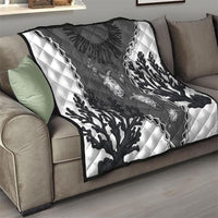 Black Coral Hawaii Quilt Ekaha Ku Moana Honu Sea Turtle