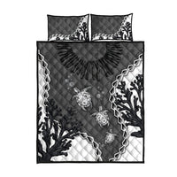 Black Coral Hawaii Quilt Bed Set Ekaha Ku Moana Honu Sea Turtle